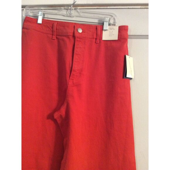 New NWT Sailor Wide Leg Red High Rise Jeans Size 10 Stretch - Picture 3 of 8